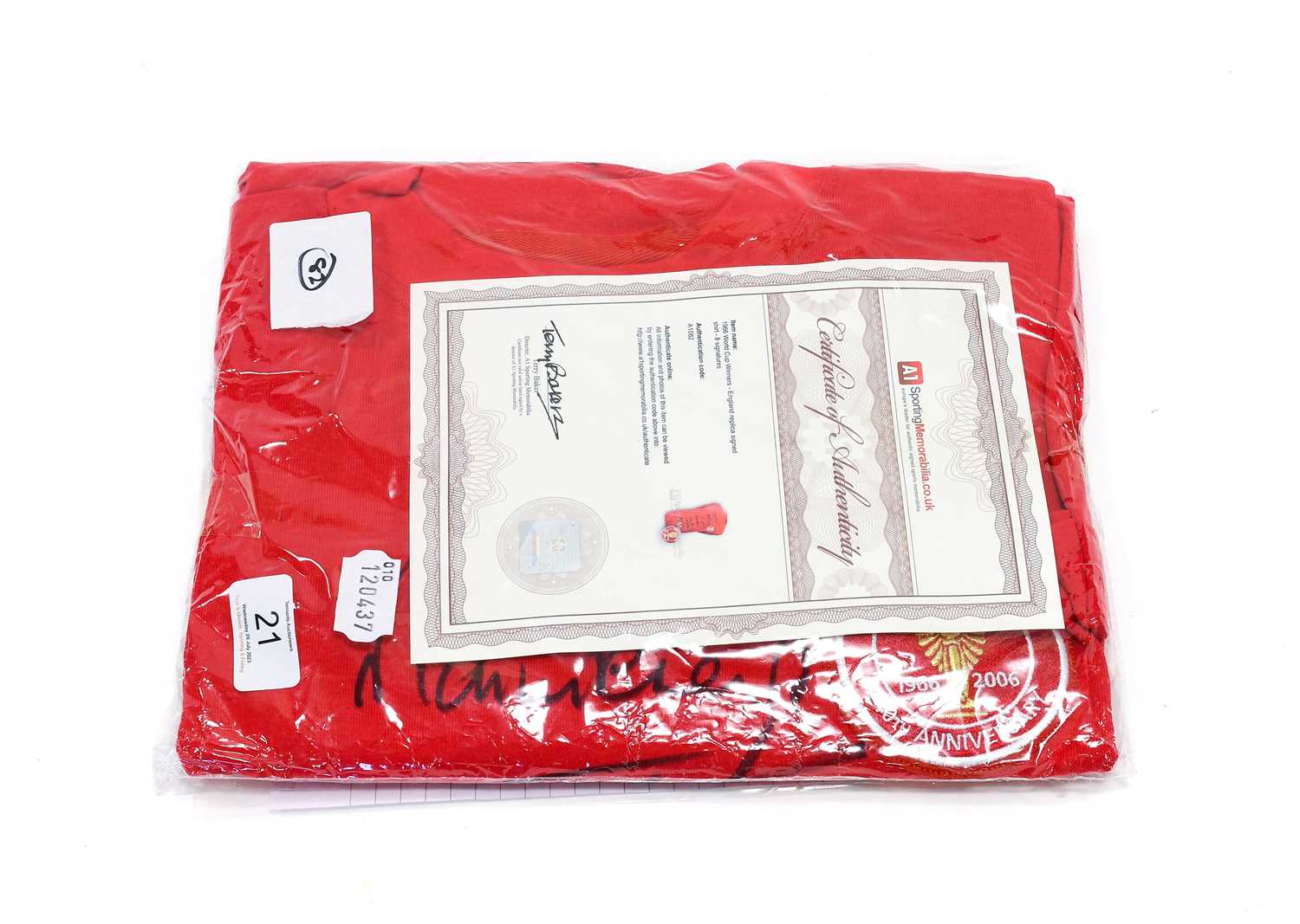 Lot 21 - England 1966 World Cup Final Replica Shirt