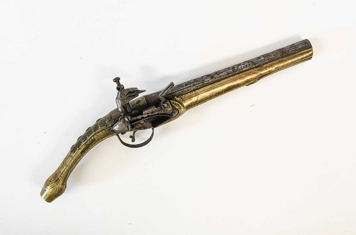 Lot 355 - An Early 19th Century Balkan 20 Bore Miquelet...