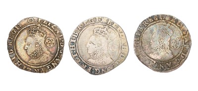 Lot 36 - 3x Elizabeth I, Sixpences; comprising: 1583, 2....