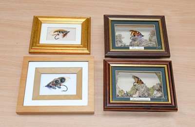 Lot 65 - A Group of Four Framed Salmon Flies