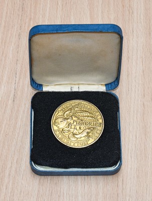 Lot 95 - An 1883 International Fisheries Exhibition Gilt Metal Badge