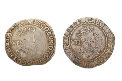 Lot 43 - 2x James I, Shillings, to include; shilling,...