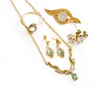 Lot 129 - A Quantity of Jewellery, including a 9 carat...