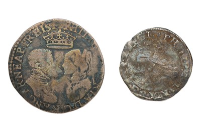 Lot 27 - 2x Philip and Mary, Silver Coins, to include:...