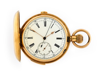 Lot 2295 - An 18 Carat Gold Quarter Repeater Chronograph...