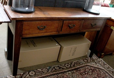 Lot 1381 - A Continental Three Drawer Dresser Base, 156cm...