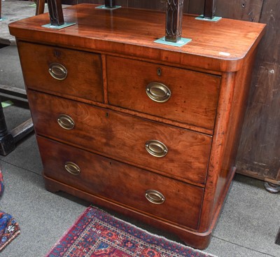 Lot 1285 - A 19th century Mahogany Three Height Chest,...