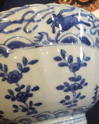 Lot 283 - A Chinese Porcelain Bowl, Wanli, of fluted...