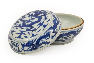 Lot 117 - A Chinese Porcelain Box and Cover, bears...