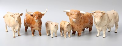 Lot 297 - Beswick Cattle Comprising: Charolais Bull,...