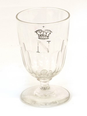 Lot 8 - A Napoleon Commemorative Wine Glass, the...