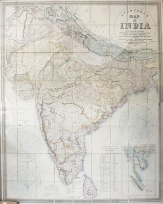 Lot 98 - India. Stanford's Map of India, Based on the...