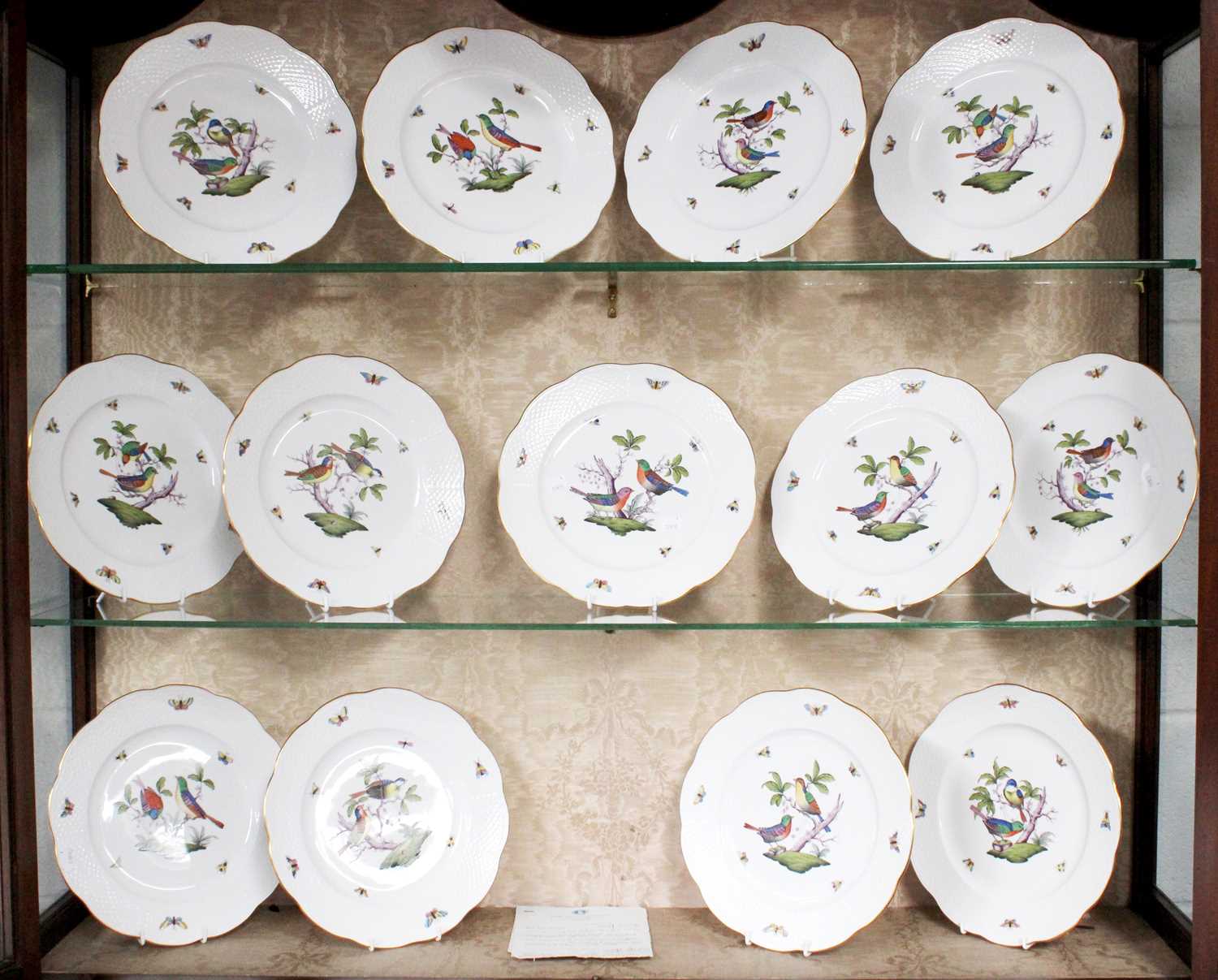 Lot 361 A Set of Thirteen Herend Porcelain Plates,