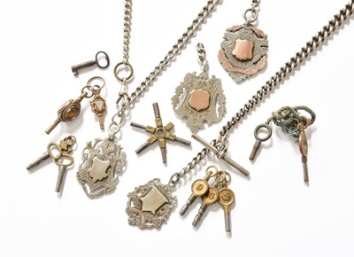 Lot 115 - A Collection of Assorted Silver Watch-Chains,...