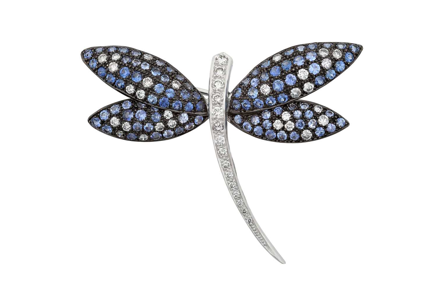 Lot 2027 - A Sapphire and Diamond Brooch realistically...