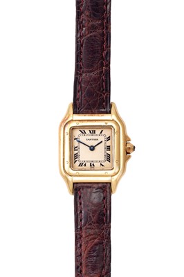 Lot 2176 - Cartier: A Lady's 18 Carat Gold Wristwatch,...