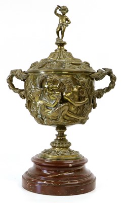 Lot 206 - A Bronze Cup and Cover, in Renaissance style,...