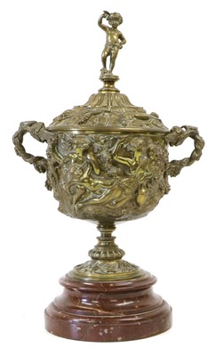 Lot 206 - A Bronze Cup and Cover, in Renaissance style,...