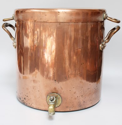 Lot 1145 - A Victorian Copper Urn and Cover, with loop...