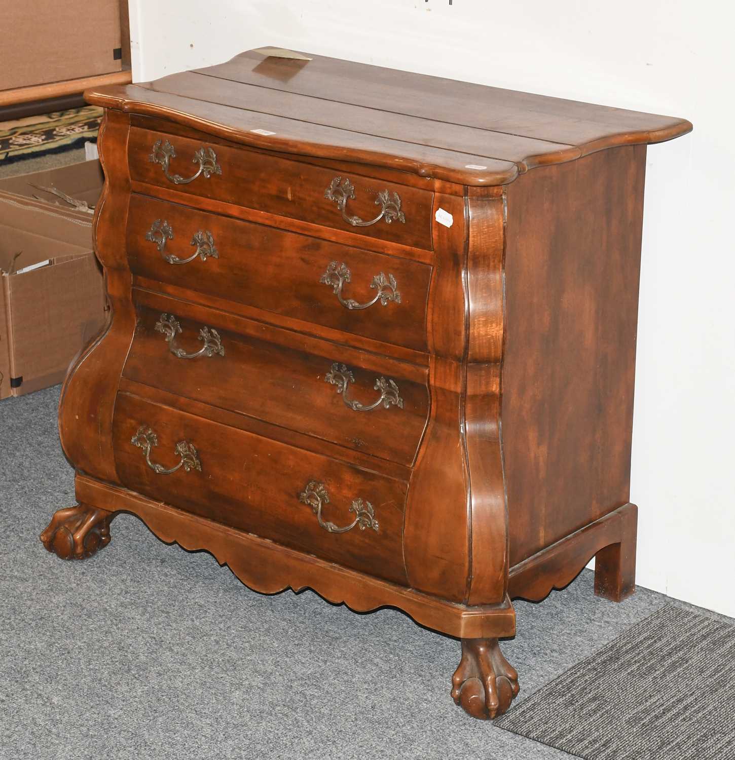 Lot 1188 - A Reproduction Hardwood Four Drawer Commode,