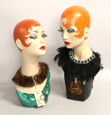 Lot 2258 - Two 1930s Style Mannequin Busts by Sharon...