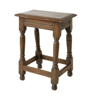 Lot 201 - A 17th Century Oak Joint Stool, of rectangular...