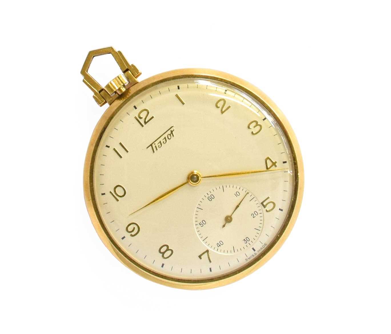 Lot 27 - A 9 Carat Gold Open Faced Pocket Watch, signed...