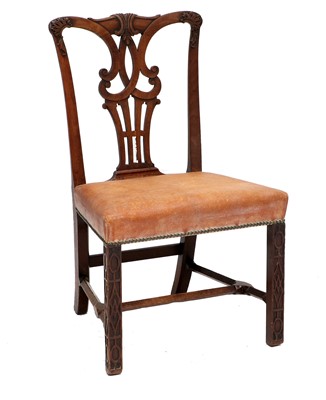 Lot 808 - A George III Carved Mahogany Chippendale-Style...