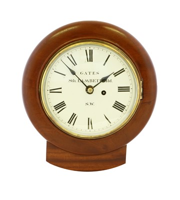 Lot 185 - A Mahogany 8-Inch Drop Dial Wall Timepiece,...