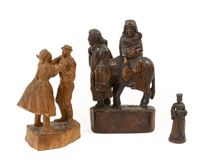 Lot 207 - A Flemish Carved Wood Figure Group, in 15th...