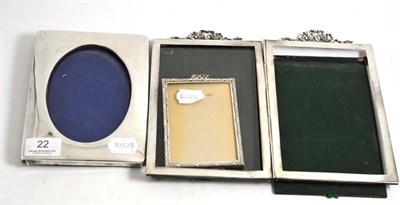 Lot 22 - Three silver photograph frames