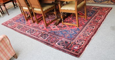 Lot 1015 - Joshaghan Carpet, the rose pink field of...