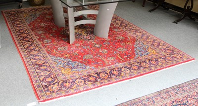 Lot 1018 - Tabriz Carpet, the blood red field of vines...