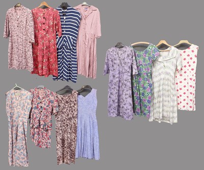 Lot 2159 - Circa 1950s Printed Cotton Dresses comprising...