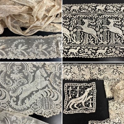 Lot 2087 - Assorted Decorative Lace Depicting Animal and...