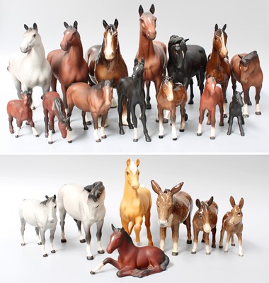 Lot 341 - Beswick Horses and Foals Including, The Winner,...