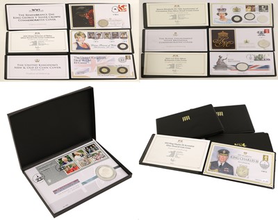 Lot 419 - 14x Mixed Commemorative Coin Cover Albums,...