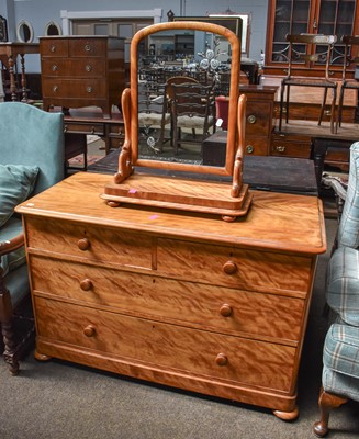 Lot 1301 - A Satinwood Three Height Chest of Drawers,...