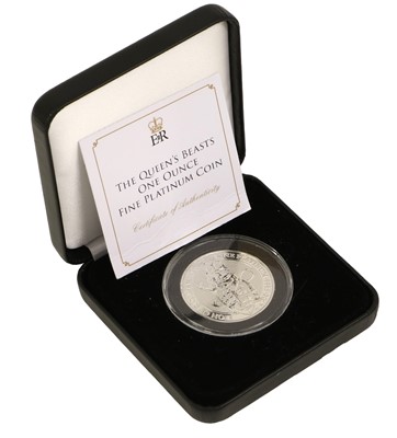 Lot 145 - The Queen's Beasts, 1oz Fine Platinum Coin...