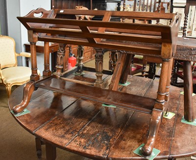 Lot 1340 - A Mahogany Book Trough, 83cm by 35cm by 62cm