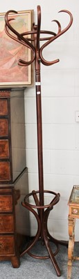 Lot 1191 - A Bentwood Coat and Hatstand, 194cm h