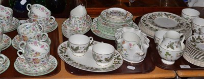 Lot 38 - A Minton Haddon Hall pattern part breakfast and tea service and a Wedgwood Strawberry Hill...