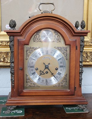 Lot 1388 - A Modern German Chiming Mantel Clock, dial...