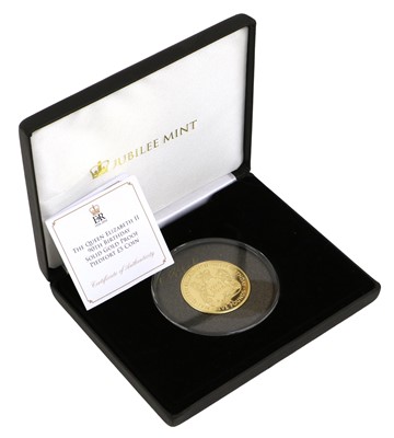 Lot 284 - Tristan Da Cunha, Gold Proof Piedfort £5 Coin...