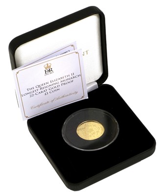 Lot 282 - Tristan Da Cunha, Gold Proof £1 Coin 2015,...