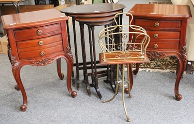 Lot 1210 - A Pair of Reproduction Bedside Chests, 46cm by...