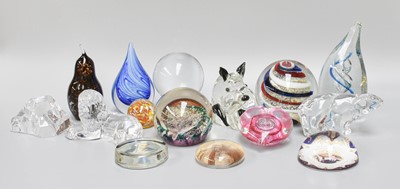 Lot 321 - 15 Assorted Paperweights Including, Waterford...