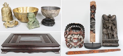 Lot 288 - Asian Art, including a Chinese hardwood stand...