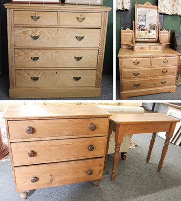 Lot 1214 - A Group of Pine & Oak Bedroom Furniture, a...