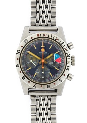 Lot 2238 - Ollech & Wajs: A Stainless Steel Chronograph...